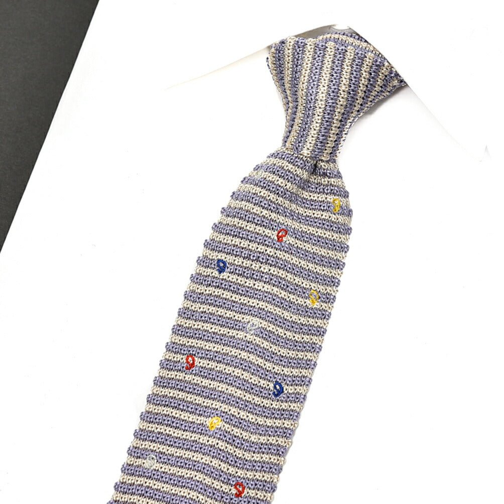 SUMMER SALE|ETRO シルク100% ボーダーネクタイ(ニットタイ)|GUARDAROBA MILANO OFFICIAL STORE