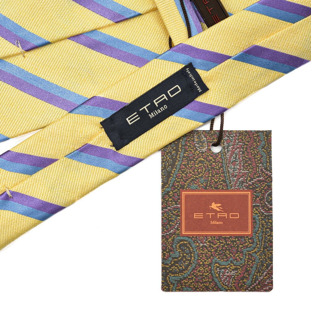 SALE|ETRO シルクリネン レジメンタルネクタイ|406584|GUARDAROBA MILANO OFFICIAL STORE
