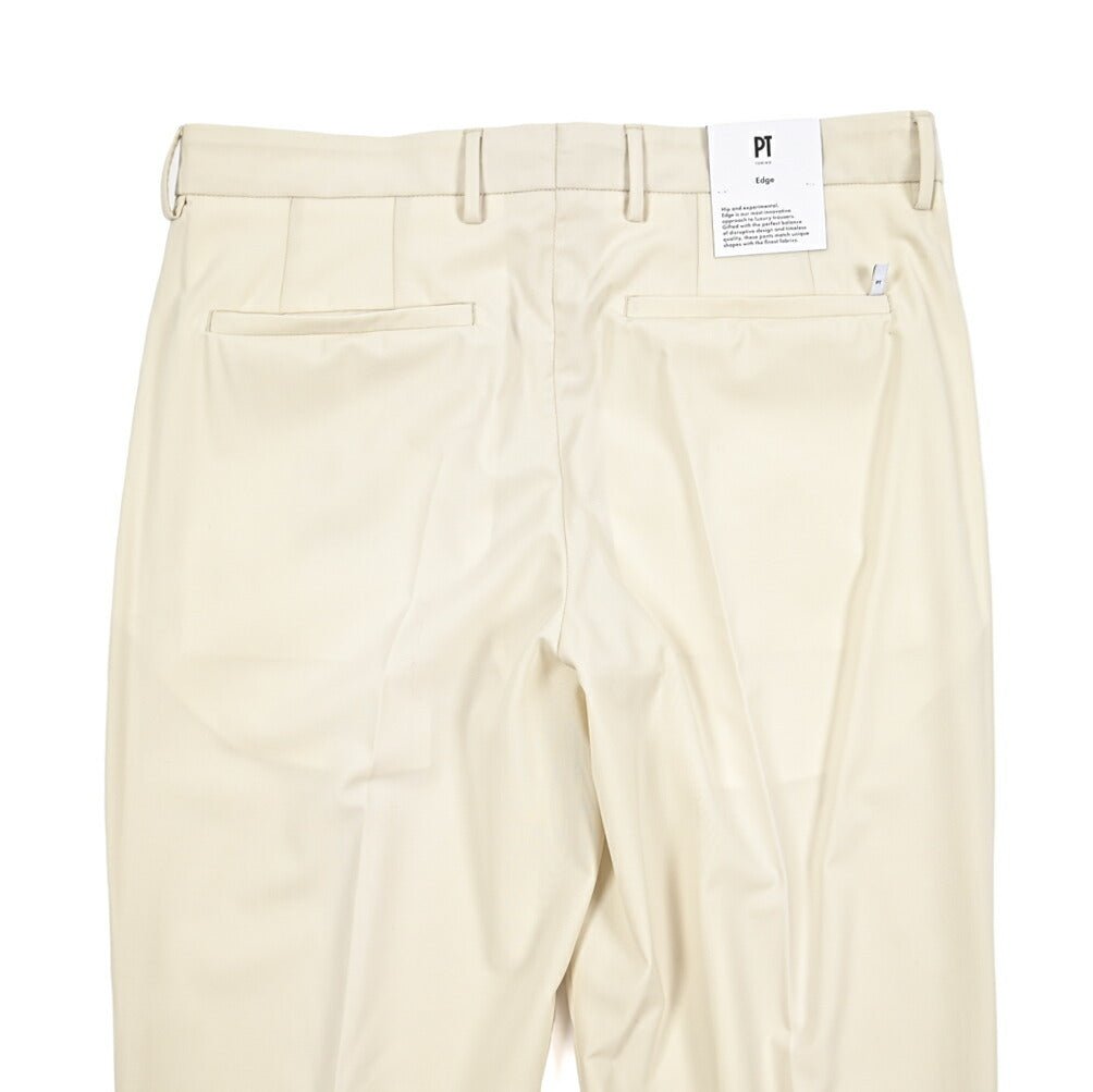SUMMER SALE|PT TORINO Edge "DICIANNOVE" ストレッチウール ツータックストレートスラックス|423279|GUARDAROBA MILANO OFFICIAL STORE
