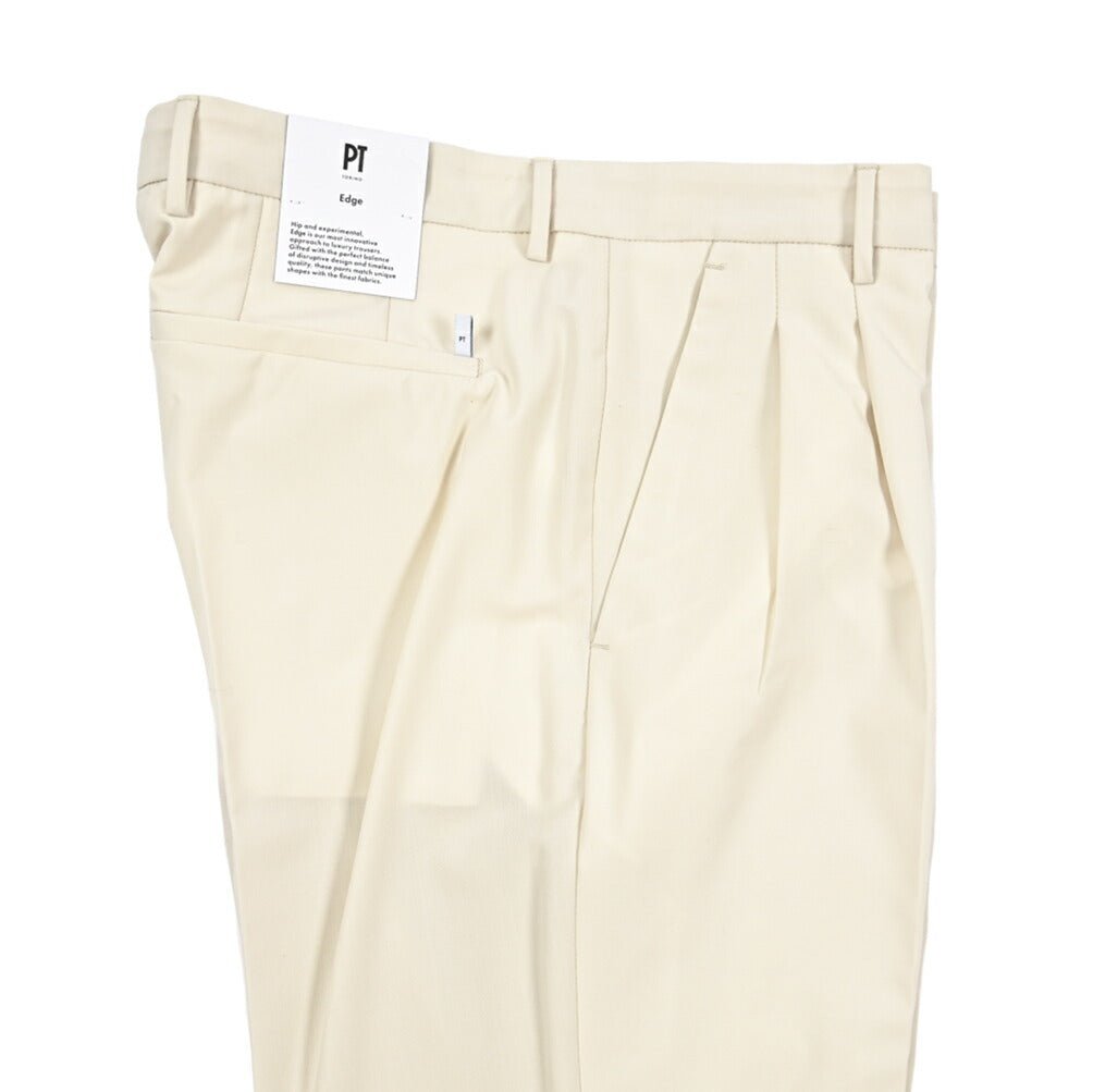 SUMMER SALE|PT TORINO Edge "DICIANNOVE" ストレッチウール ツータックストレートスラックス|423279|GUARDAROBA MILANO OFFICIAL STORE