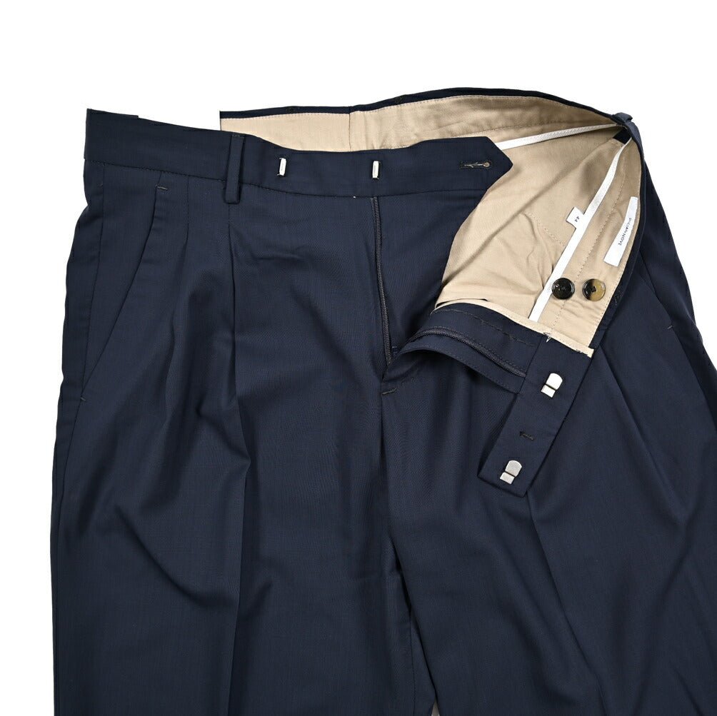SUMMER SALE|PT TORINO Edge "DICIANNOVE" SUPER 130's ヴァージンウール100% ツータックストレートスラックス|423976 - 44|GUARDAROBA MILANO OFFICIAL STORE