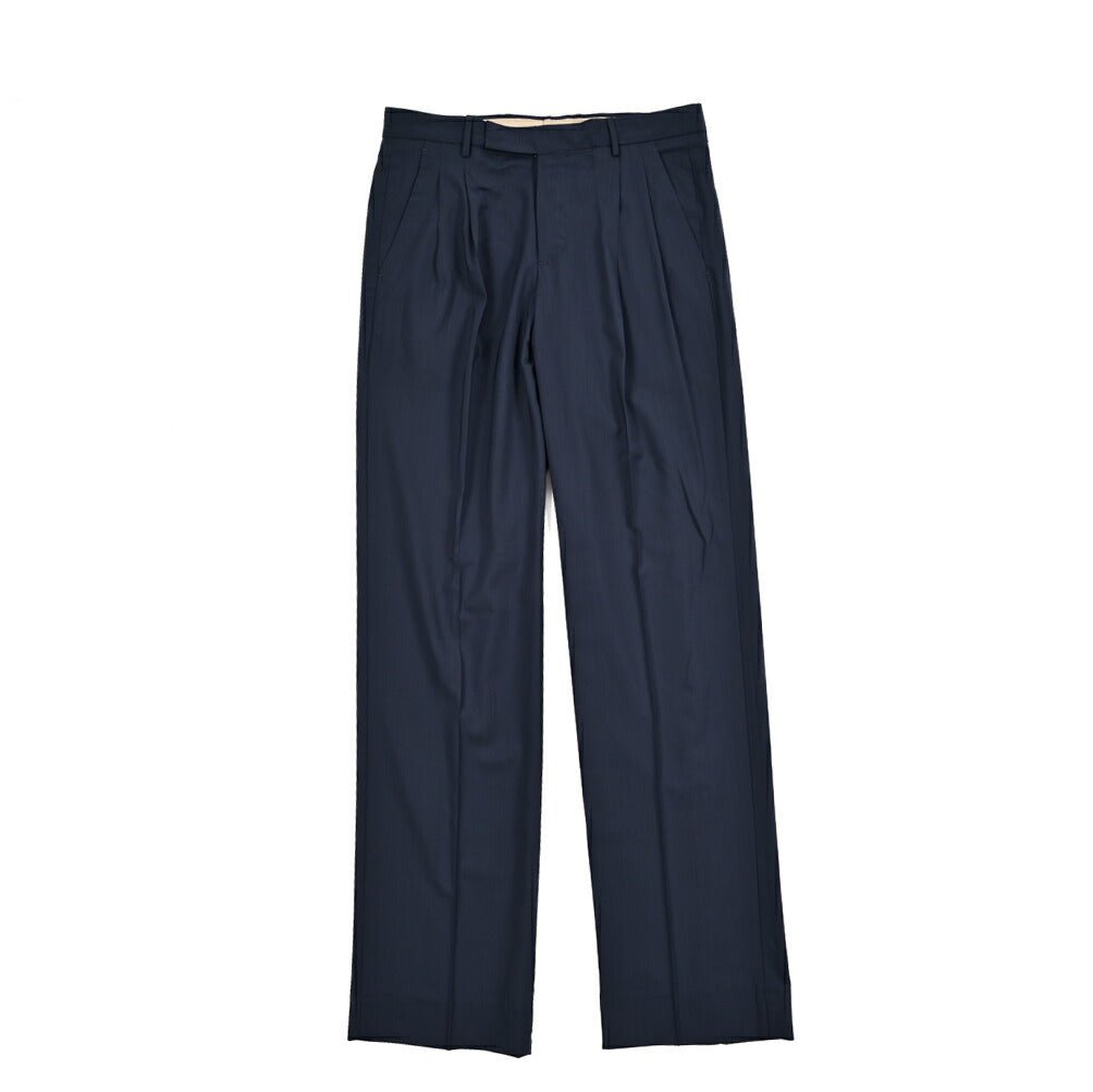 SUMMER SALE|PT TORINO Edge "DICIANNOVE" SUPER 130's ヴァージンウール100% ツータックストレートスラックス|423976 - 44|GUARDAROBA MILANO OFFICIAL STORE