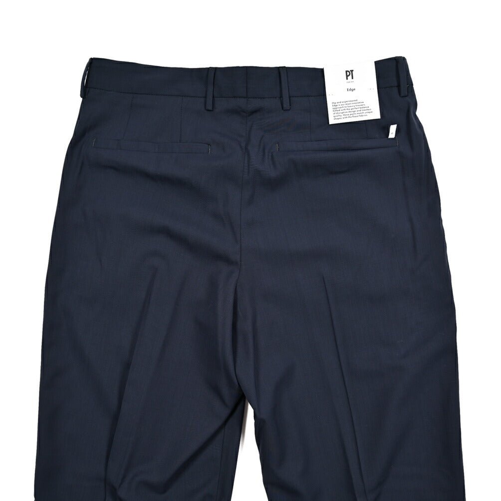 SUMMER SALE|PT TORINO Edge "DICIANNOVE" SUPER 130's ヴァージンウール100% ツータックストレートスラックス|423976 - 44|GUARDAROBA MILANO OFFICIAL STORE