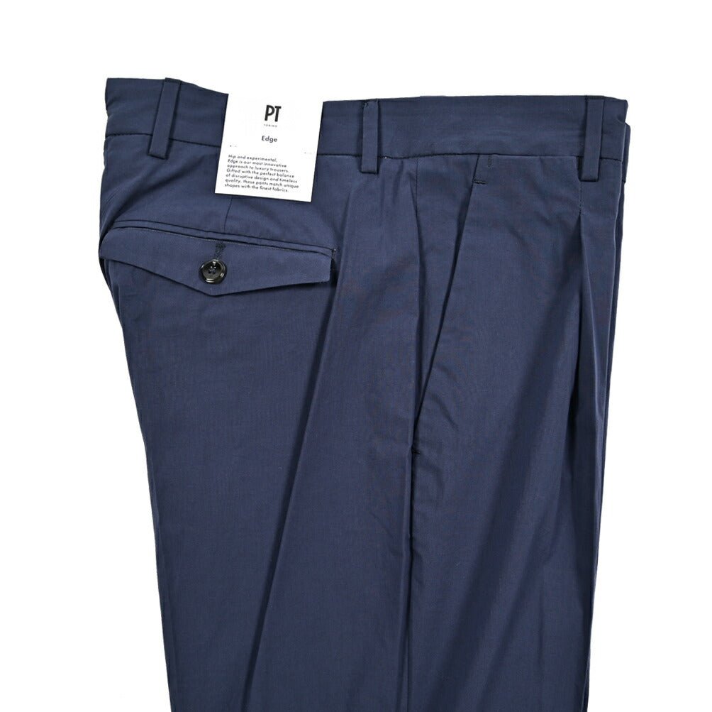 SUMMER SALE|PT TORINO Edge "REBEL FIT" ストレッチコットン ワンタックリラックステーパードパンツ|423955|GUARDAROBA MILANO OFFICIAL STORE
