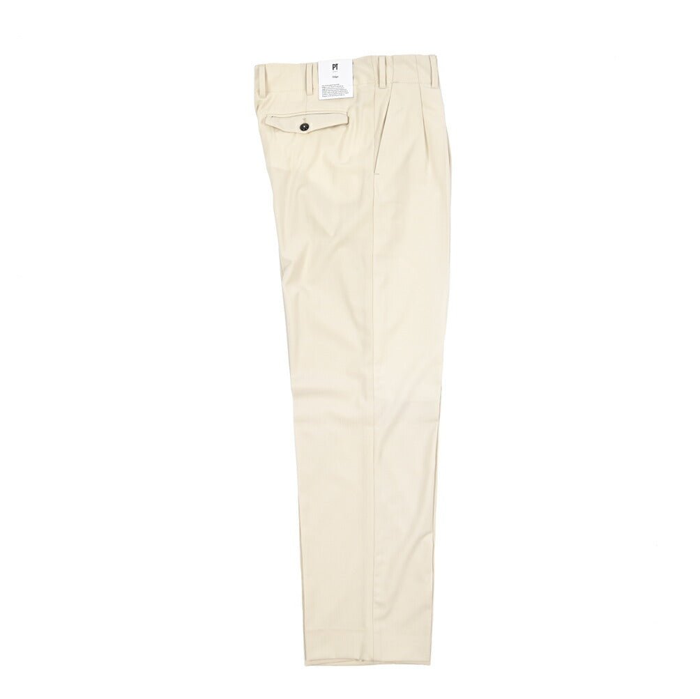 SUMMER SALE|PT TORINO Edge "VENTI" ストレッチウール ツータックワイドスラックス|423280 - 48|GUARDAROBA MILANO OFFICIAL STORE