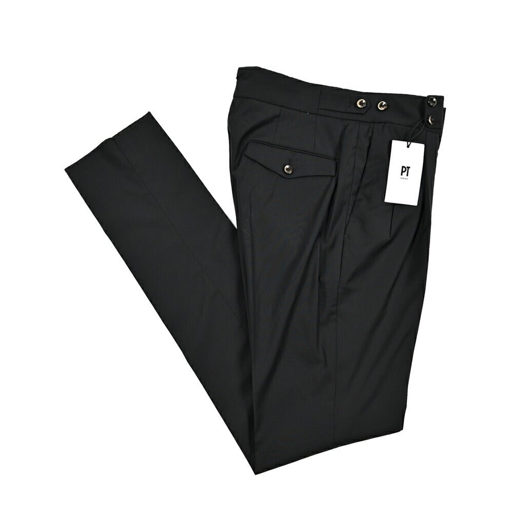 SUMMER SALE|PT TORINO "GENTLEMAN FIT" ストレッチウール ツータックスラックス|423970|GUARDAROBA MILANO OFFICIAL STORE