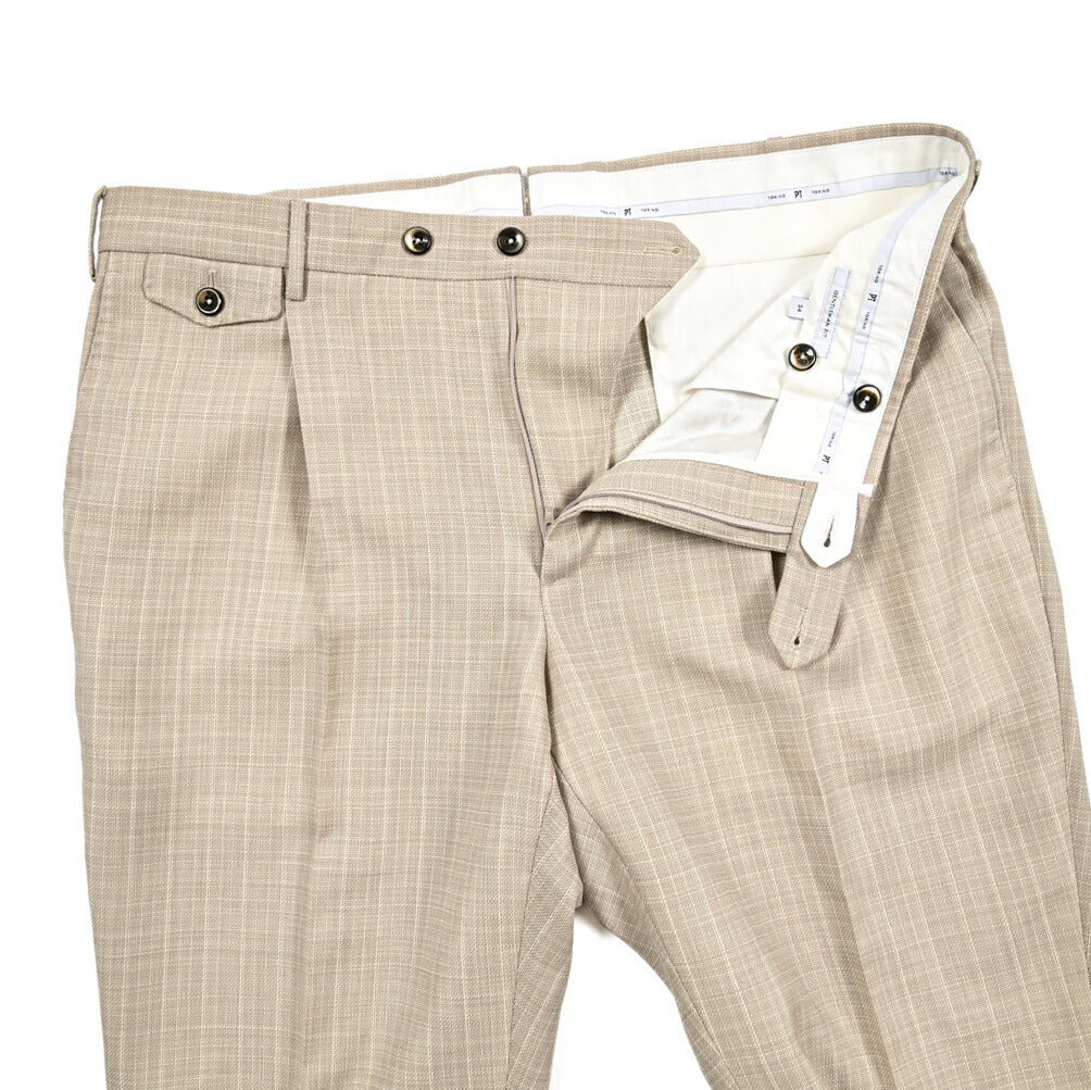 SUMMER SALE|PT TORINO "GENTLEMAN FIT" SUPER 100's ヴァージンウール100% ワンタックスラックス|423964|GUARDAROBA MILANO OFFICIAL STORE