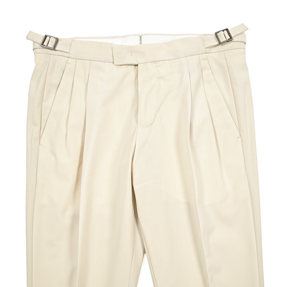 SUMMER SALE|PT TORINO "MASTER FIT" ストレッチウール ツータックベルトレススラックス|423306 - 46|GUARDAROBA MILANO OFFICIAL STORE