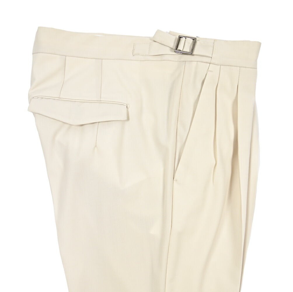 SUMMER SALE|PT TORINO "MASTER FIT" ストレッチウール ツータックベルトレススラックス|423306 - 46|GUARDAROBA MILANO OFFICIAL STORE