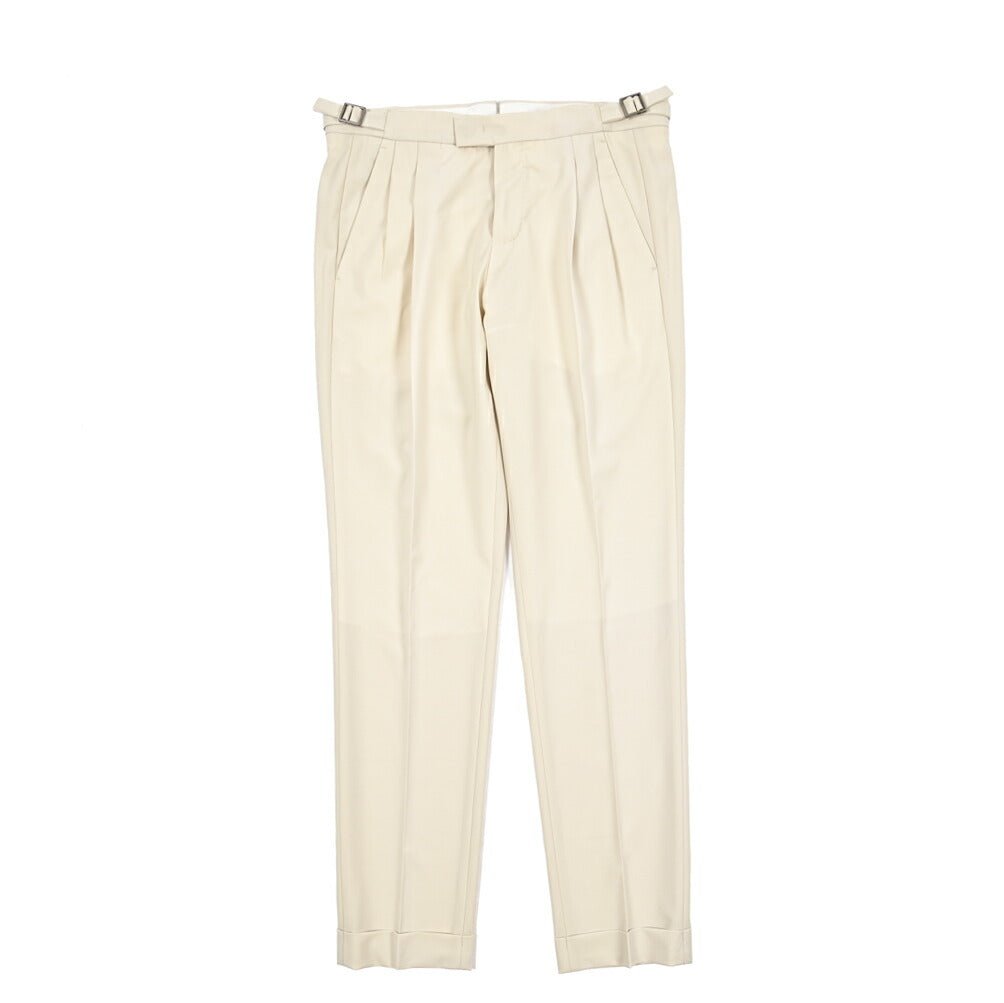 SUMMER SALE|PT TORINO "MASTER FIT" ストレッチウール ツータックベルトレススラックス|423306 - 46|GUARDAROBA MILANO OFFICIAL STORE