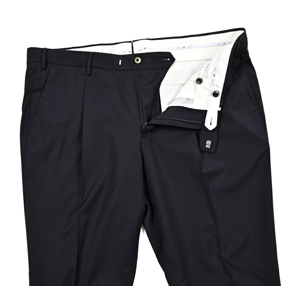 SUMMER SALE|PT TORINO "MASTER FIT" ストレッチウール ワンタックテーパードスラックス|423971|GUARDAROBA MILANO OFFICIAL STORE