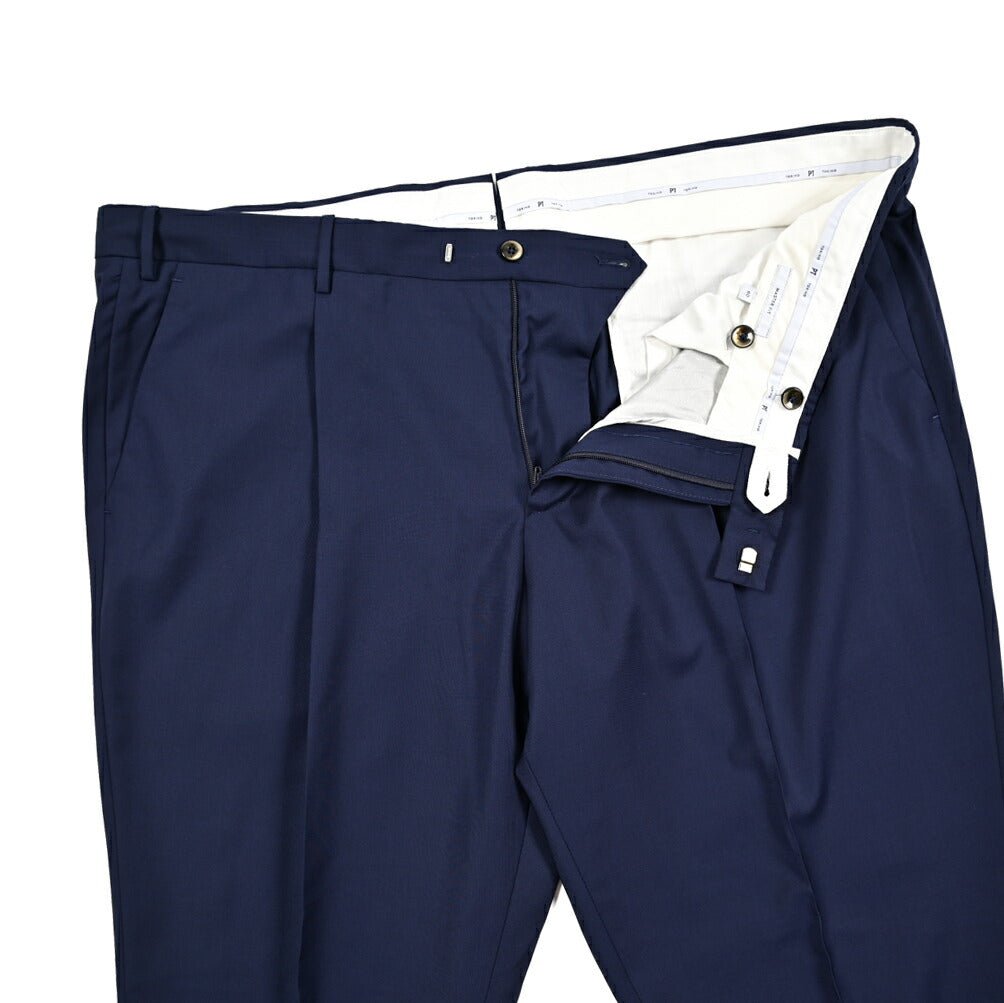 SUMMER SALE|PT TORINO "MASTER FIT" ストレッチウール ワンタックテーパードスラックス|423972|GUARDAROBA MILANO OFFICIAL STORE