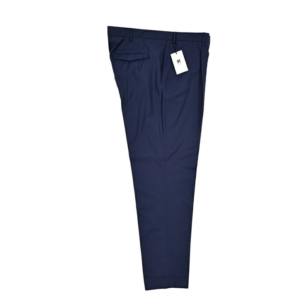 SUMMER SALE|PT TORINO "MASTER FIT" ストレッチウール ワンタックテーパードスラックス|423972|GUARDAROBA MILANO OFFICIAL STORE