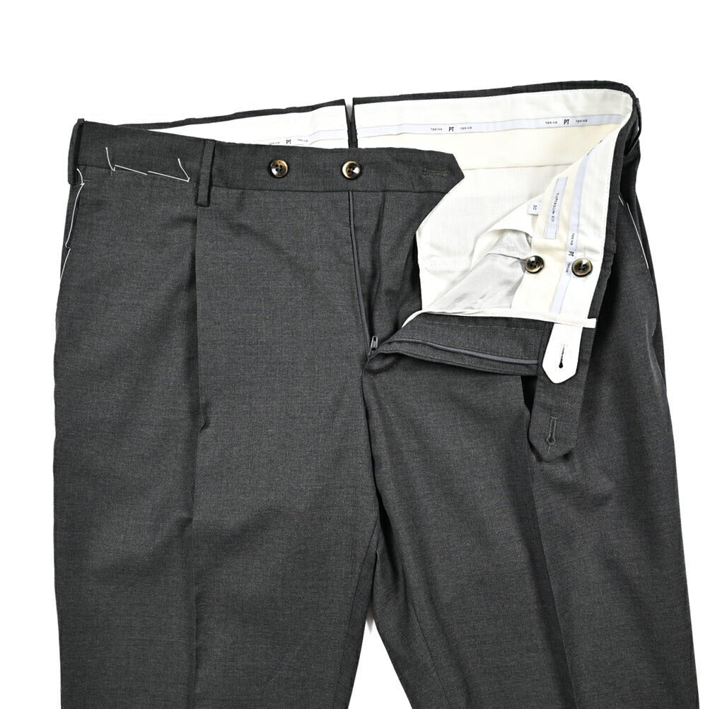 SUMMER SALE|PT TORINO "SUPERSLIM FIT" ストレッチウール ワンタックスリムスラックス|423953 - 50|GUARDAROBA MILANO OFFICIAL STORE