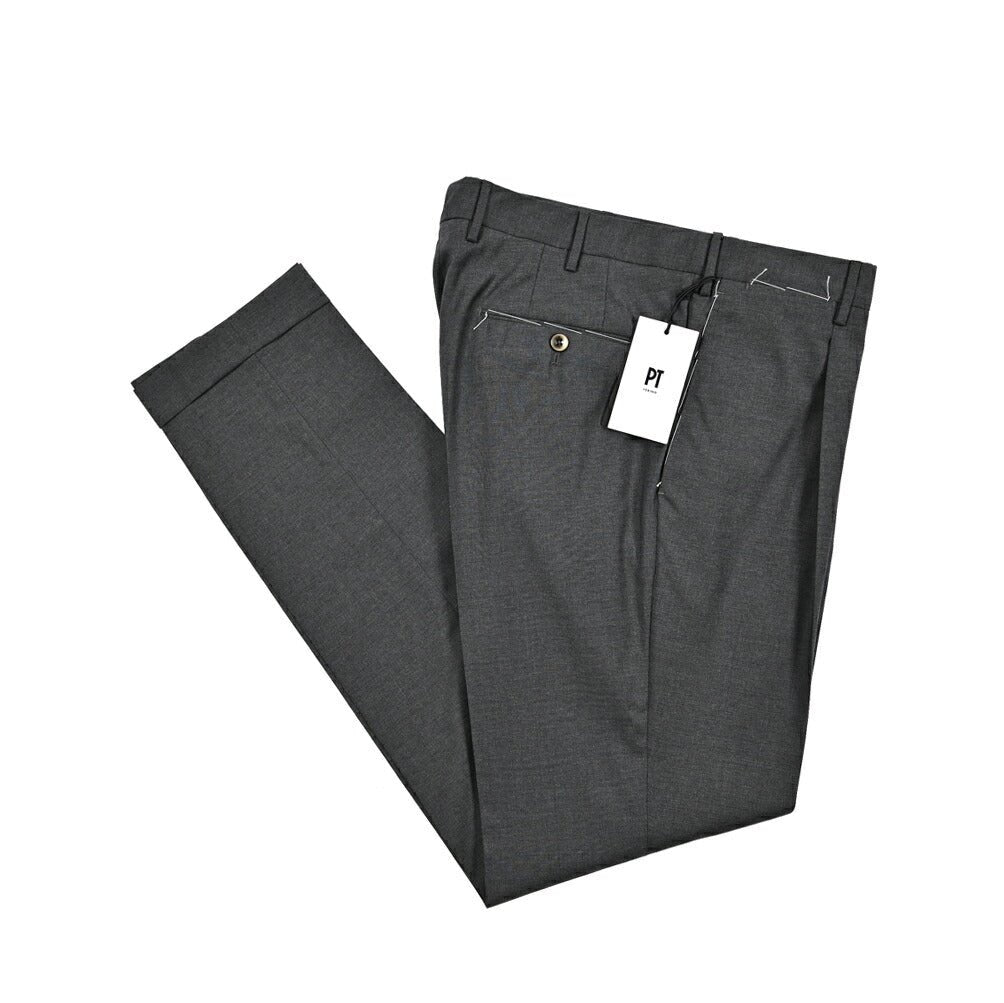 SUMMER SALE|PT TORINO "SUPERSLIM FIT" ストレッチウール ワンタックスリムスラックス|423953 - 50|GUARDAROBA MILANO OFFICIAL STORE