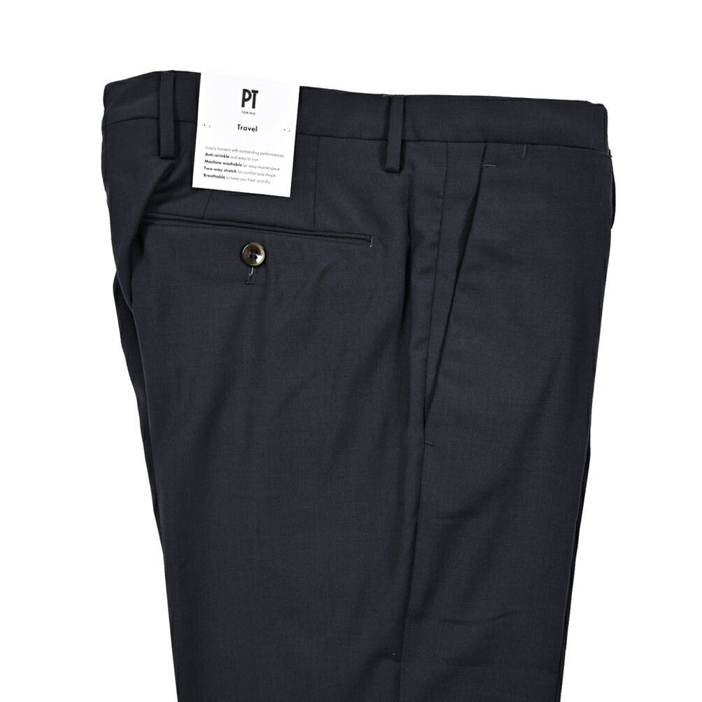 SUMMER SALE|PT TORINO Travel "SKINNY FIT" 高機能ストレッチウール ノータックスキニースラックス (TECHNO WASHABLE WOOL)|423944 - 44|GUARDAROBA MILANO OFFICIAL STORE