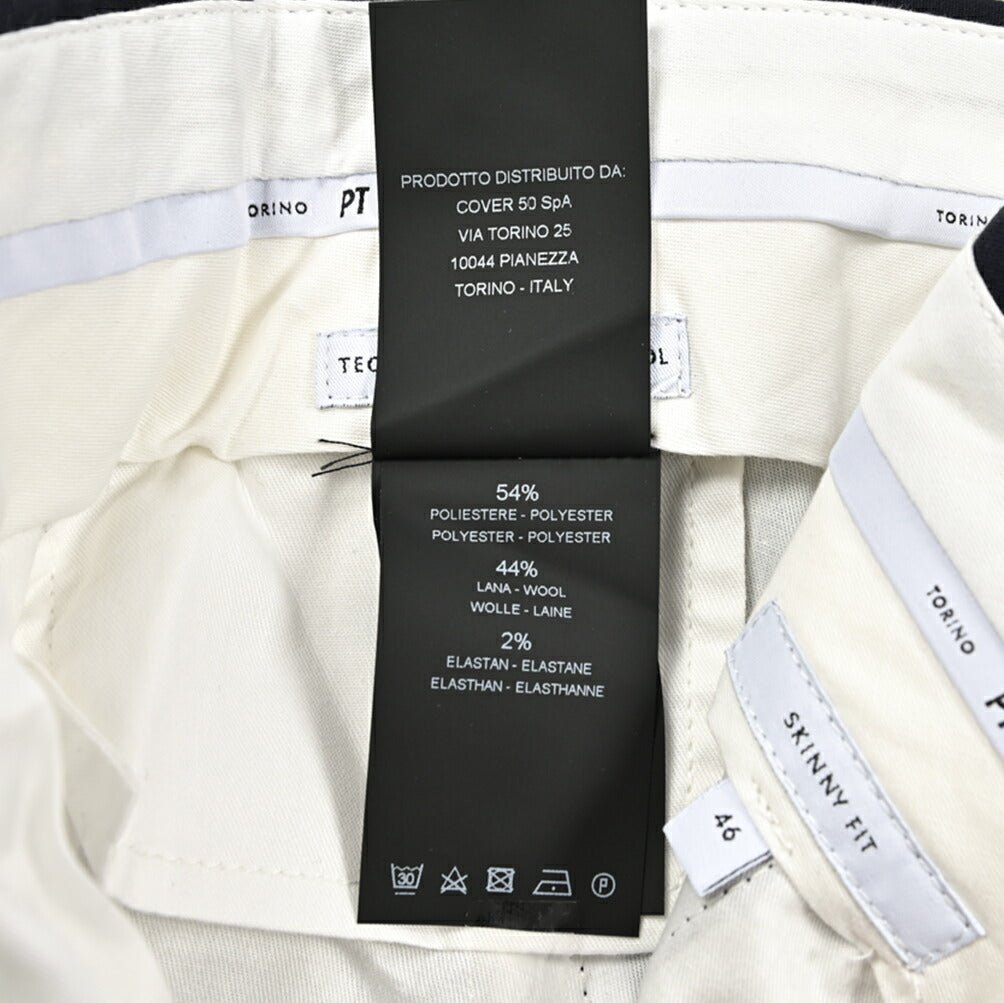 SUMMER SALE|PT TORINO Travel "SKINNY FIT" 高機能ストレッチウール ノータックスキニースラックス (TECHNO WASHABLE WOOL)|423944 - 44|GUARDAROBA MILANO OFFICIAL STORE