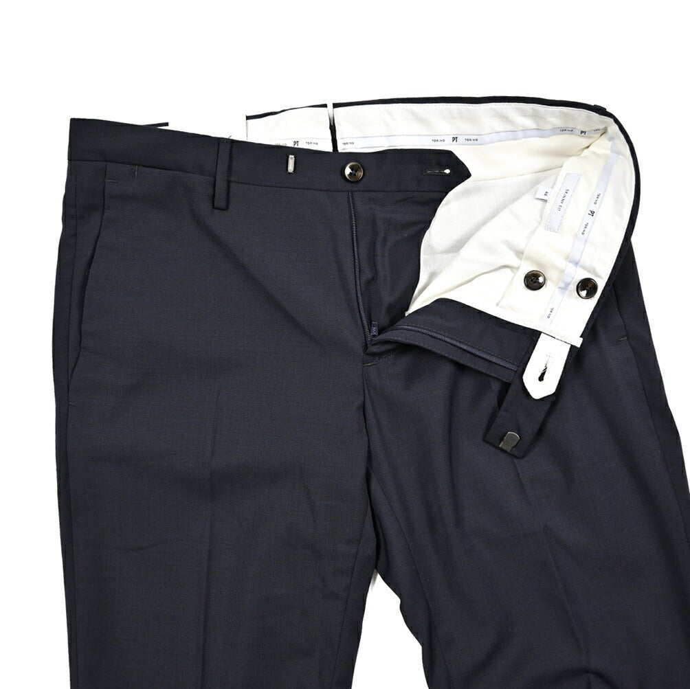 SUMMER SALE|PT TORINO Travel "SKINNY FIT" 高機能ストレッチウール ノータックスキニースラックス (TECHNO WASHABLE WOOL)|423944 - 44|GUARDAROBA MILANO OFFICIAL STORE
