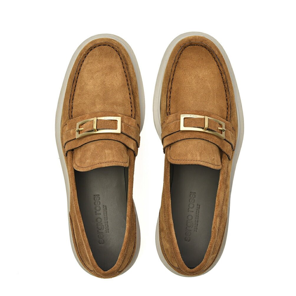 SALE|Sergio Rossi SERGIO URBAN 厚底スエードバックルローファー|408503 - 8|GUARDAROBA MILANO OFFICIAL STORE