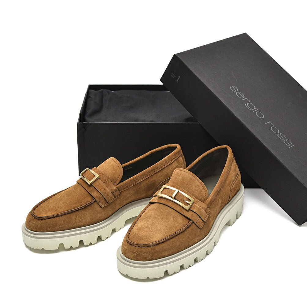 SALE|Sergio Rossi SERGIO URBAN 厚底スエードバックルローファー|408503 - 8|GUARDAROBA MILANO OFFICIAL STORE