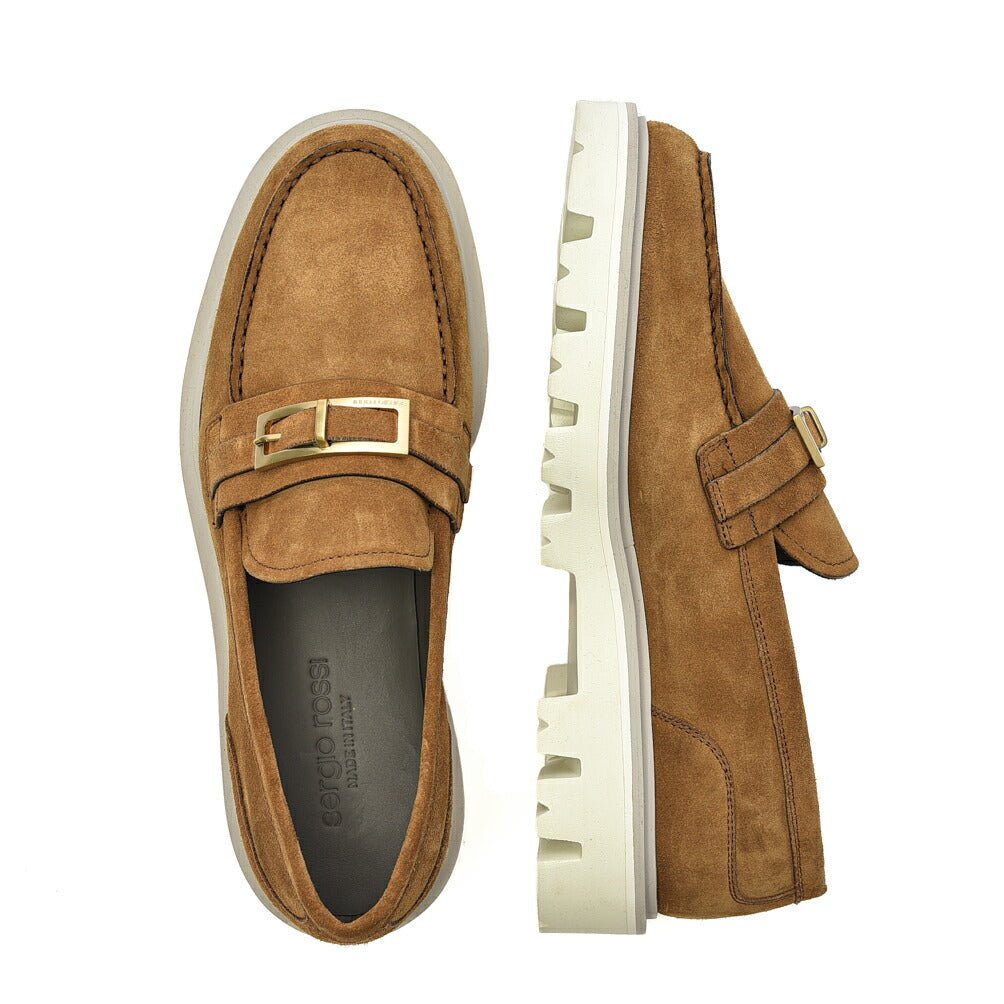 SALE|Sergio Rossi SERGIO URBAN 厚底スエードバックルローファー|408503 - 8|GUARDAROBA MILANO OFFICIAL STORE