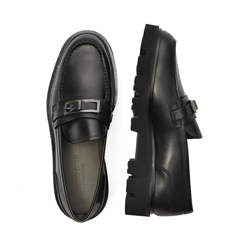 SALE|Sergio Rossi sr SERGIO URBAN 厚底レザーバックルローファー|408473 - 5|GUARDAROBA MILANO OFFICIAL STORE