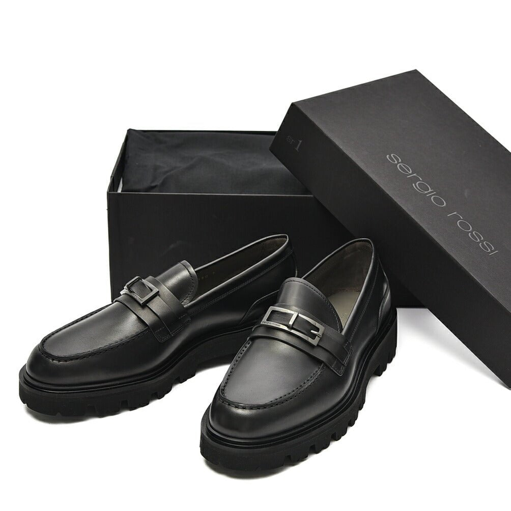 SALE|Sergio Rossi sr SERGIO URBAN 厚底レザーバックルローファー|408473 - 5|GUARDAROBA MILANO OFFICIAL STORE
