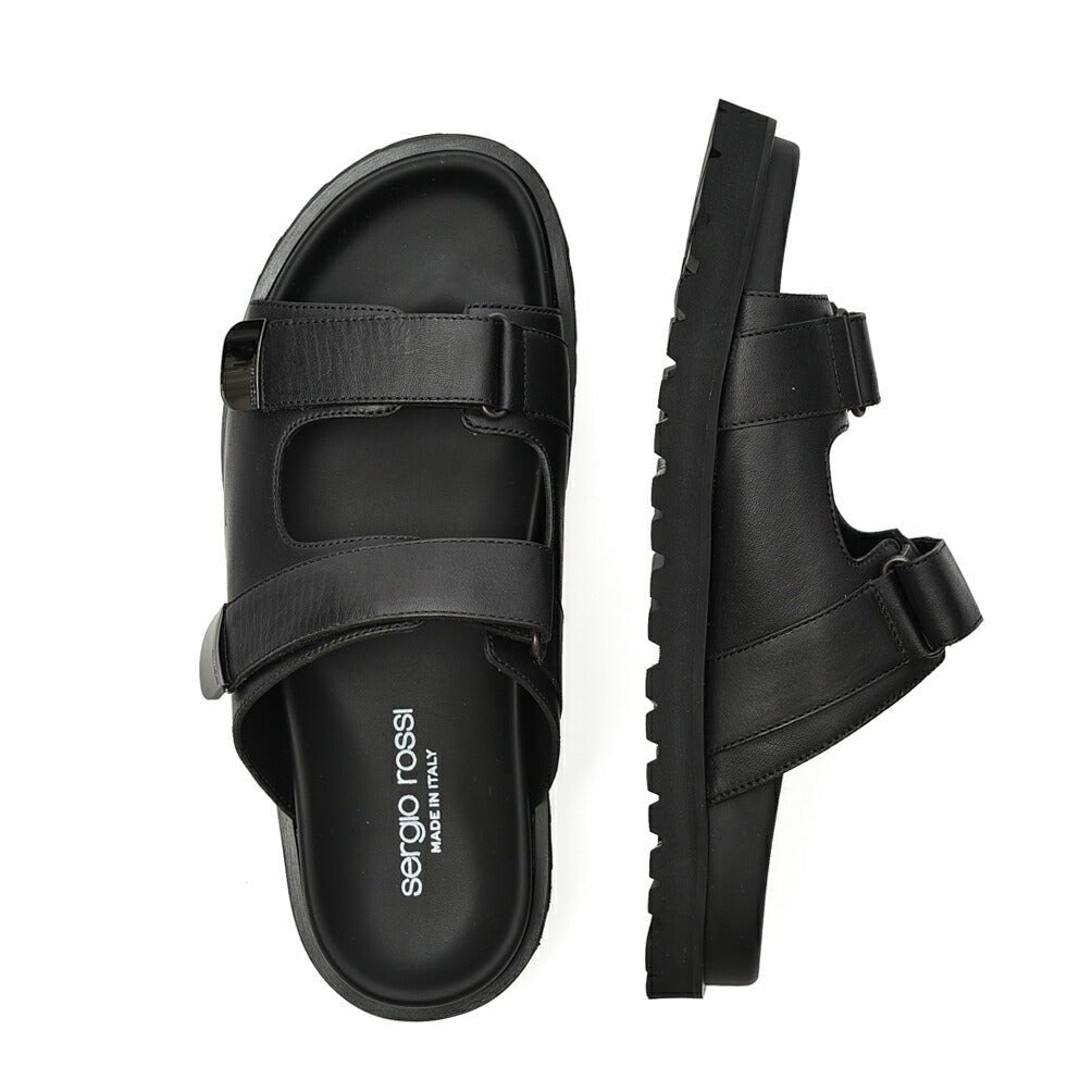 SALE|Sergio Rossi sr SIGNATURE ダブルバックルレザーサンダル|408451 - 5|GUARDAROBA MILANO OFFICIAL STORE