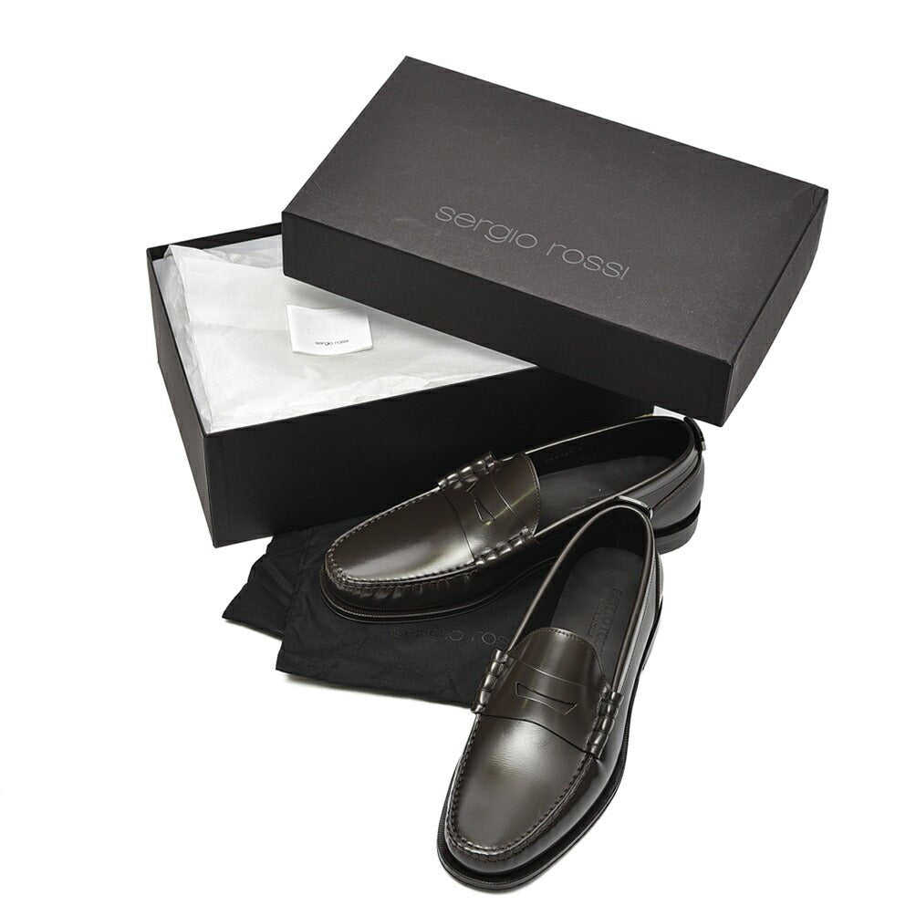 SALE|Sergio Rossi sr SIGNATURE レザーコインローファー|408172 - A - 6|GUARDAROBA MILANO OFFICIAL STORE