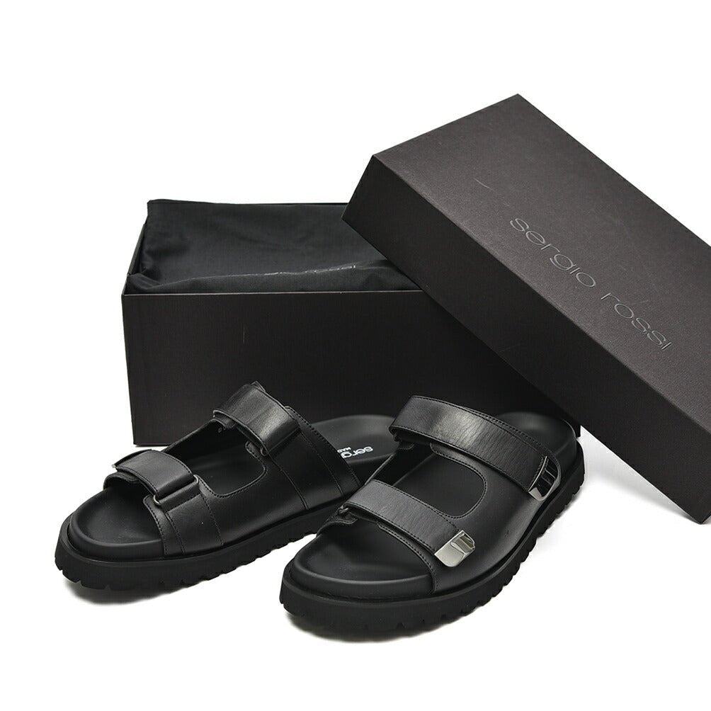 SALE|Sergio Rossi sr SIGNATURE ダブルバックルレザーサンダル|408451 - 5|GUARDAROBA MILANO OFFICIAL STORE