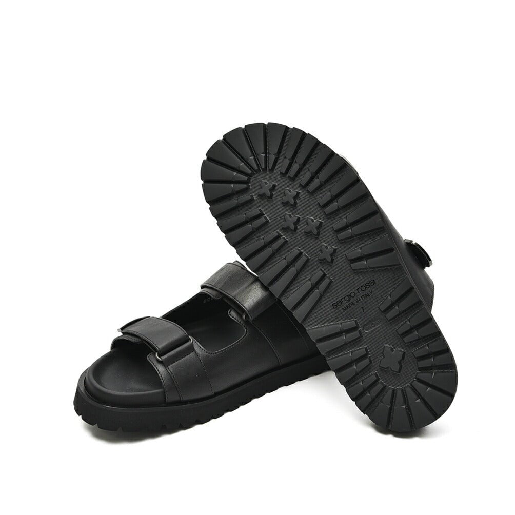 SALE|Sergio Rossi sr SIGNATURE ダブルバックルレザーサンダル|408451 - 5|GUARDAROBA MILANO OFFICIAL STORE