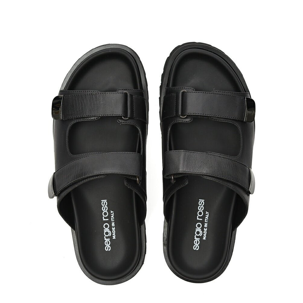 SALE|Sergio Rossi sr SIGNATURE ダブルバックルレザーサンダル|408451 - 5|GUARDAROBA MILANO OFFICIAL STORE