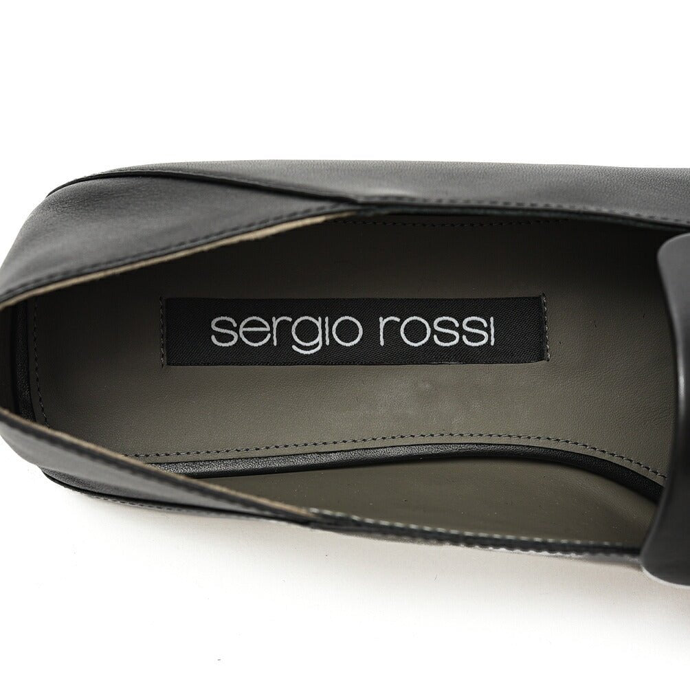 SALE|Sergio Rossi sr1 Slipper メタルプレートスリッパー ラムナッパローファー|408094 - A - 6|GUARDAROBA MILANO OFFICIAL STORE
