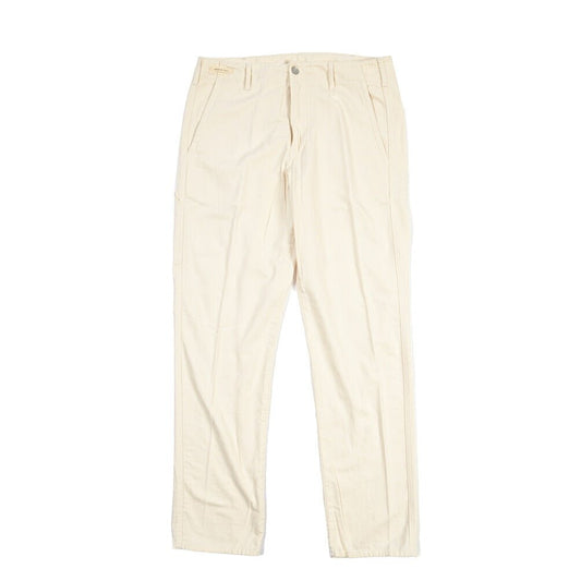SUMMER SALE|YCHAI “ROBUSTO” コットン100% ペインターパンツ / TAPERED FIT ホワイト(BIANCO) 33 | GUARDAROBA MILANO OFFICIAL STORE