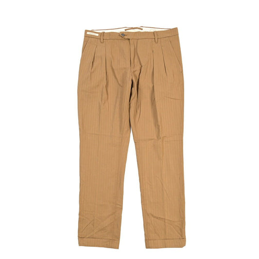 SUMMER SALE|YCHAI “ROBUSTO” リネン混コットン ツータックパンツ ブラウン(NOCE) 33 | GUARDAROBA MILANO OFFICIAL STORE