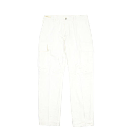 SUMMER SALE|YCHAI “リネン混コットン ノータックカーゴパンツ / TAPERED FIT ホワイト(BIANCO) 29 | GUARDAROBA MILANO OFFICIAL STORE