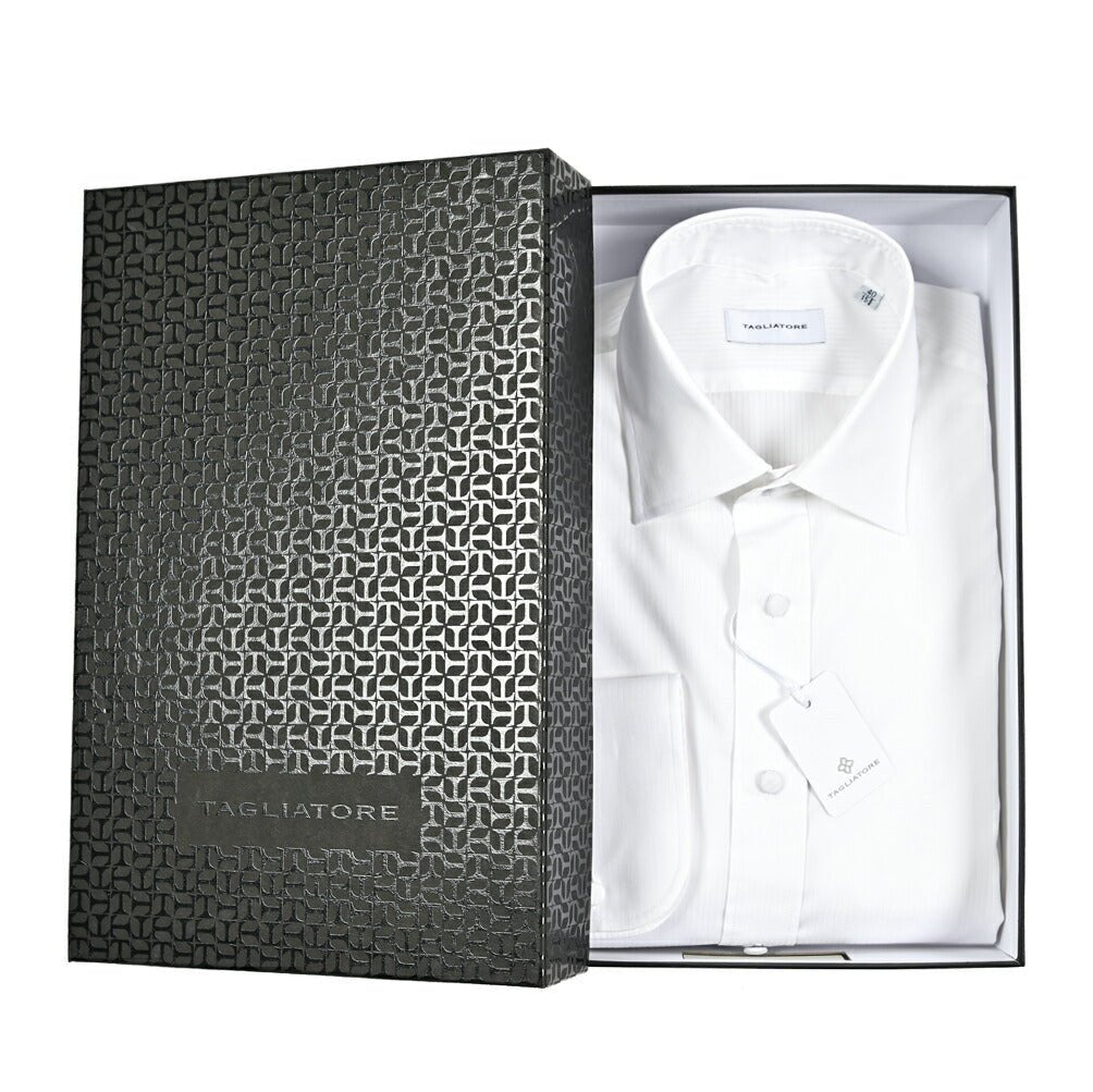 TAGLIATORE コットン100% ワイドカラードレスシャツ|416370|GUARDAROBA MILANO OFFICIAL STORE