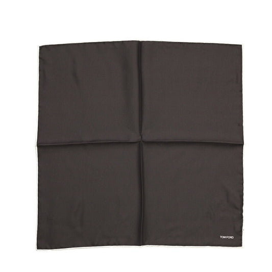 TOM FORD シルク100% ポケットチーフ ブラウン 39cm×39cm | GUARDAROBA MILANO OFFICIAL STORE