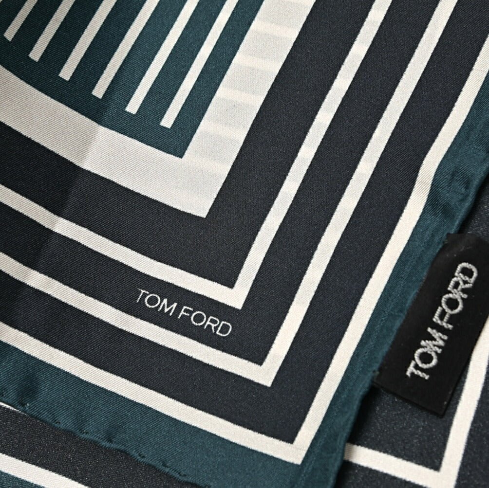 TOM FORD シルク100% 幾何柄ポケットチーフ|428987|GUARDAROBA MILANO OFFICIAL STORE
