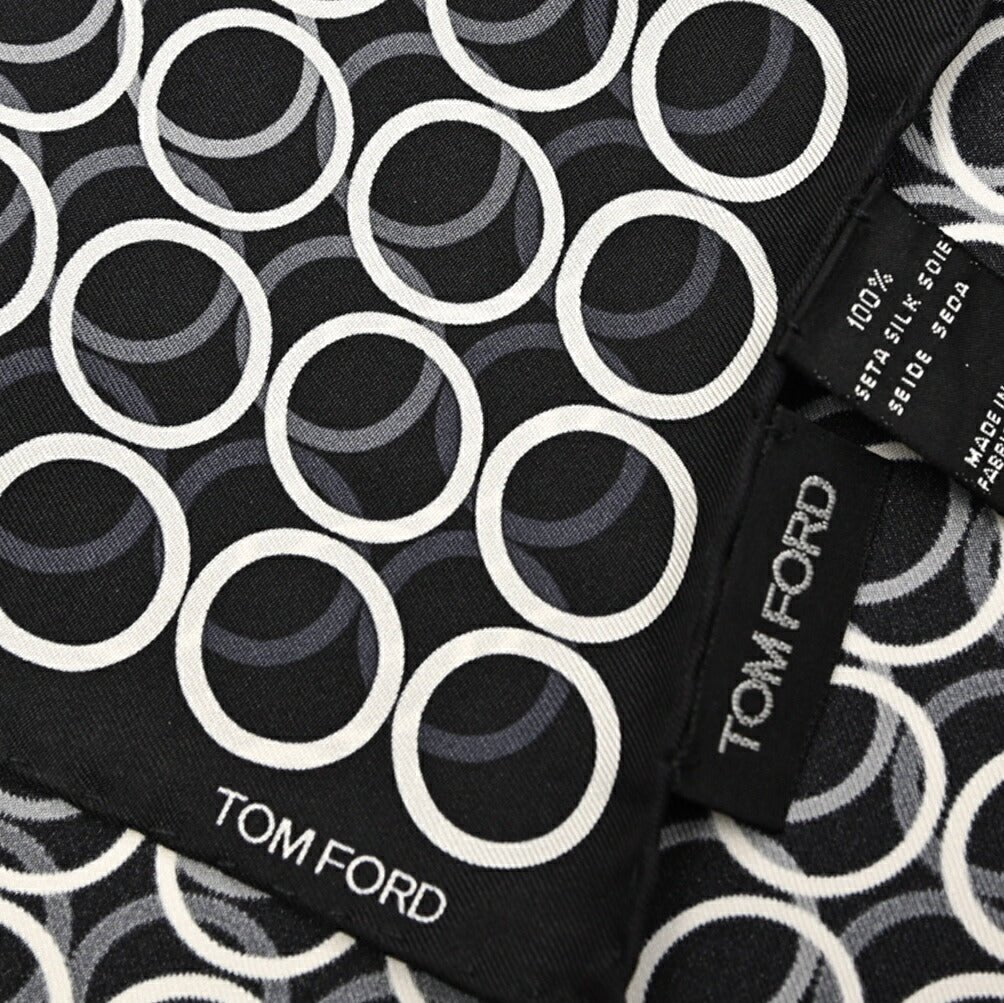 TOM FORD シルク100% 幾何柄ポケットチーフ|429043|GUARDAROBA MILANO OFFICIAL STORE