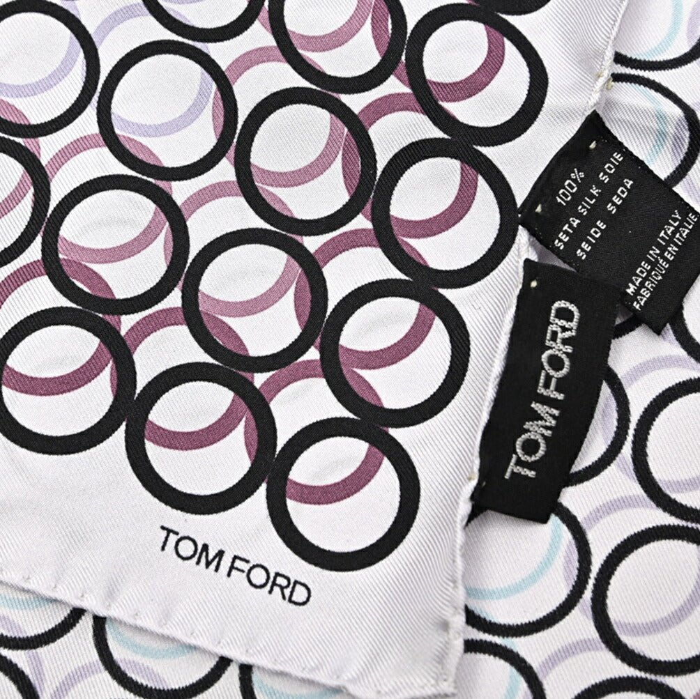 TOM FORD シルク100% 幾何柄ポケットチーフ|429070|GUARDAROBA MILANO OFFICIAL STORE