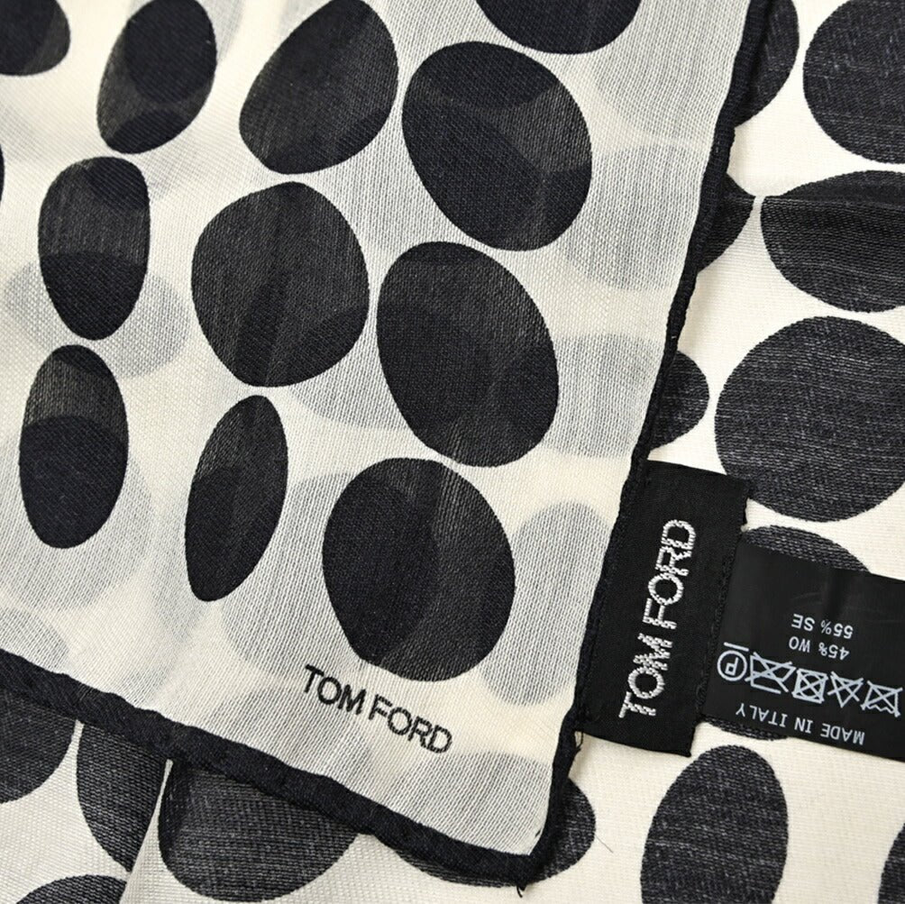 TOM FORD ウール混シルク ドット柄ポケットチーフ|429063|GUARDAROBA MILANO OFFICIAL STORE