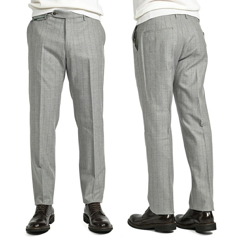 SALE|BERWICH VULCANO Z ウールフランネル ノータックスラックス|413236 - 46|GUARDAROBA MILANO OFFICIAL STORE