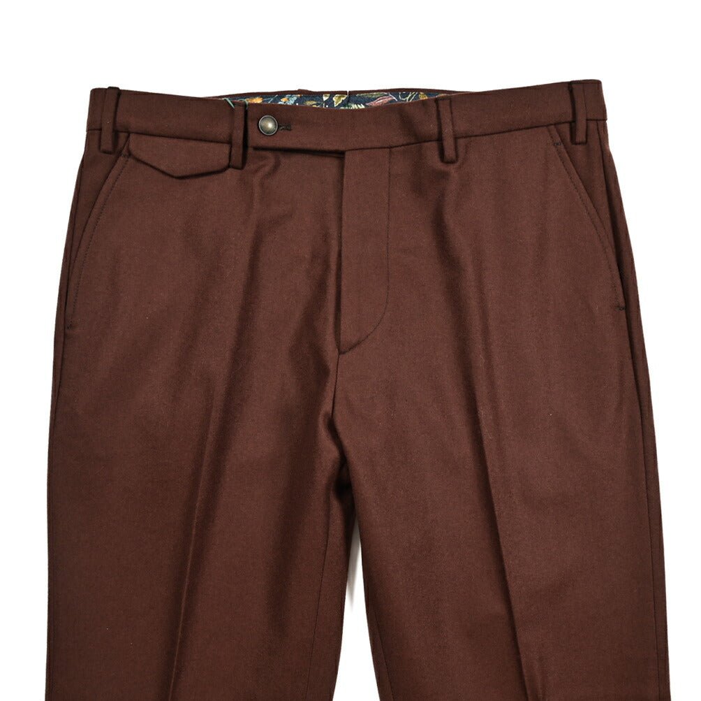 SALE|BERWICH VULCANO Z ウールフランネル ノータックスラックス|413236 - 46|GUARDAROBA MILANO OFFICIAL STORE