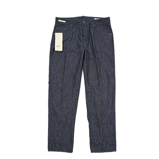 YCHAI “ROBUSTO” コットン100%デニム 5ポケットジーンズ / TAPERED FIT ネイビー(INDIGO) 33 | GUARDAROBA MILANO OFFICIAL STORE