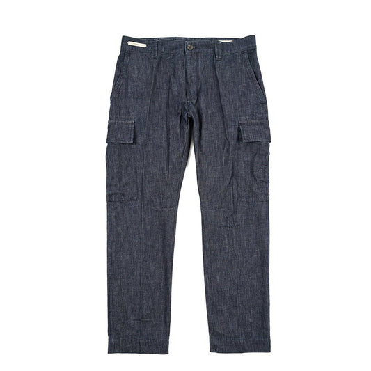 YCHAI “ROBUSTO” コットン100%デニム カーゴパンツ / TAPERED FIT ネイビー(INDIGO) 30 | GUARDAROBA MILANO OFFICIAL STORE