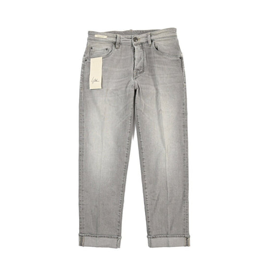YCHAI “ROBUSTO” ストレッチデニム 5ポケットジーンズ / TAPERED FIT グレー(NERO) 30 | GUARDAROBA MILANO OFFICIAL STORE