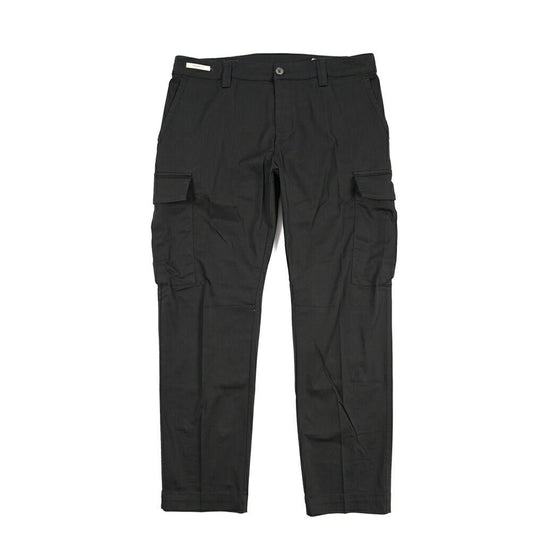 YCHAI “ROBUSTO” ストレッチコットン ノータックカーゴパンツ / TAPERED FIT ブラック(NERO) 30 | GUARDAROBA MILANO OFFICIAL STORE