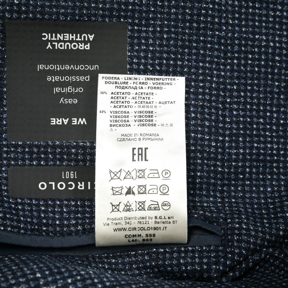 23-24AW CIRCOLO 1901 ストレッチウールコットン 2Bシングルテーラードジャケット|GUARDAROBA MILANO OFFICIAL STORE