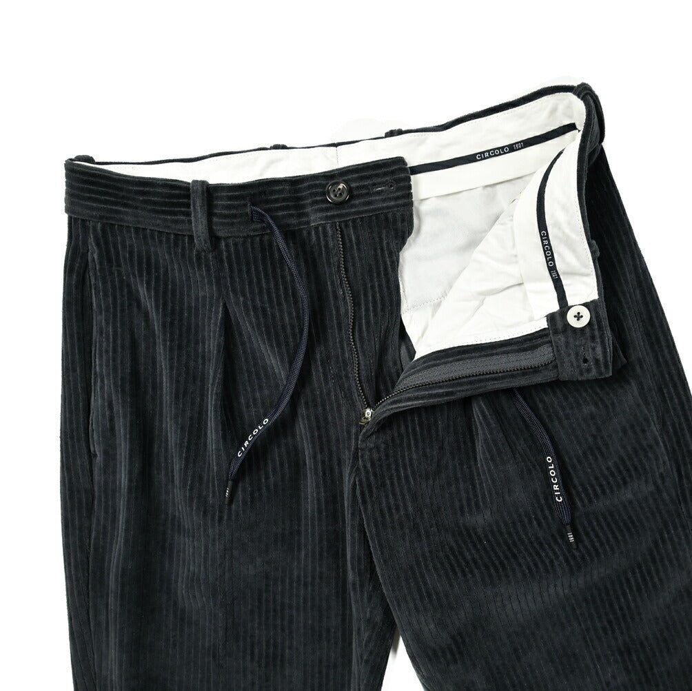 SALE|CIRCOLO 1901 コットンコーデュロイ ドローコードワンタックスラックス|397571 - 50|GUARDAROBA MILANO OFFICIAL STORE
